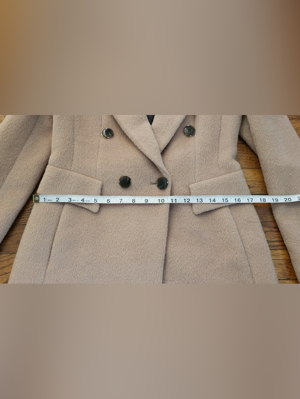 Kenneth Lynn Alpaca Wool Blend Double Breasted Camel Overcoat Size Small - Picture 10 of 16